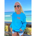 Initial Blue Crush Embroidered Sweatshirt T-Shirts, Hoodie | PureTeeCo.com