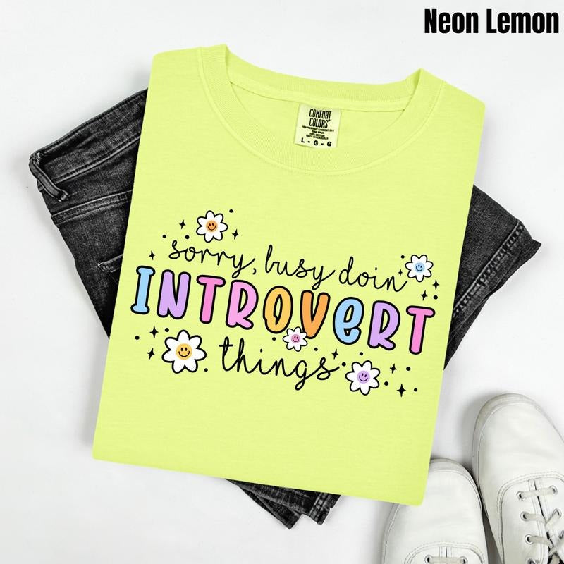 Introvert Things Comfort Colors T-Shirt 'NLB' Hoodie, Sweatshirt | PureTeeCo.com