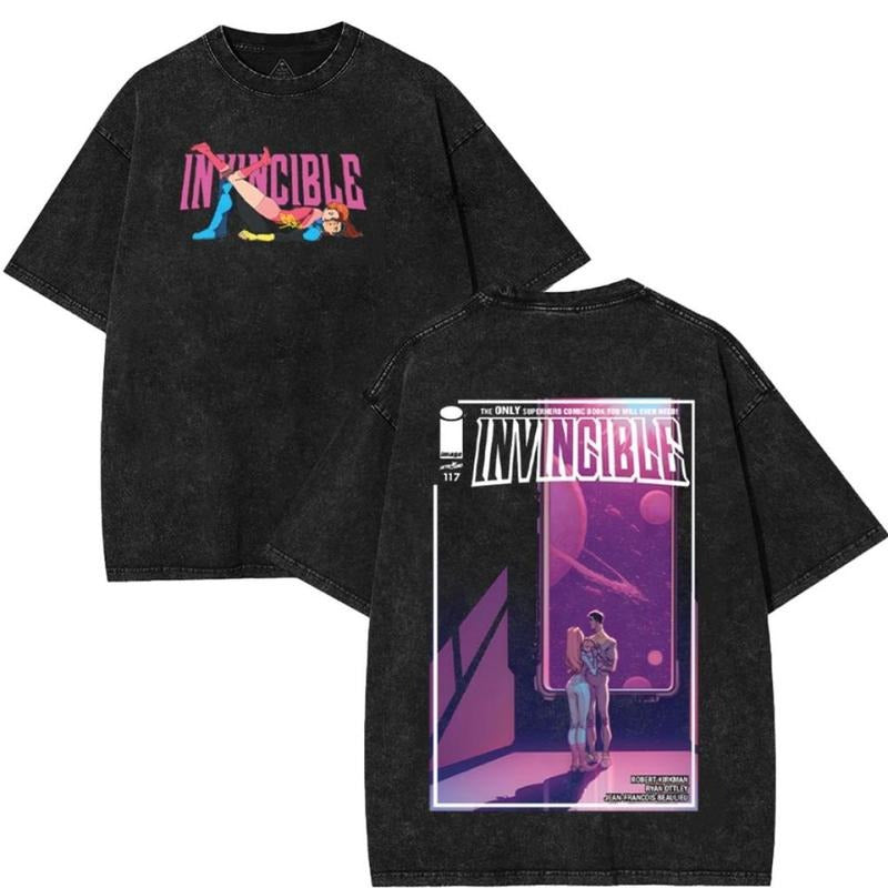 Invincible Mark Grayson Atom Eve Love Comics Wash Tshirt Cotton T-shirt, Laid-Back Vibe, Always in Style, Wardrobe...