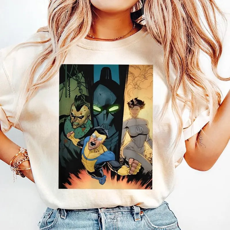 Invincible Shirt - Invincible Universe Cartoon T-Shirt, Shirt Omni-Man shirt, Invincible Mark Superhero T Shirt tm143...