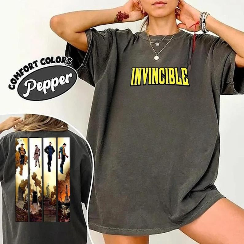Invincible Variants Comfort Color Shirt, Invincible vs Conquest T-Shirt, Invincible Fan Shirt, Superhero Costume, Comic...