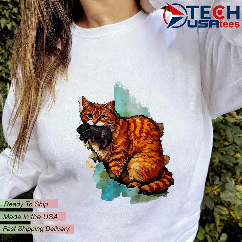 Iran map orange tabby cat shirt