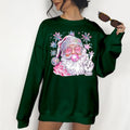 Iridescent Santa - DTF Print Unisex Sweatshirt, Christmas Crewneck Sweatshirt T-Shirts, Hoodie | PureTeeCo.com