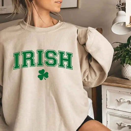 Irish Sweatshirt, St Patricks Day Sweatshirt, Irish Crewneck, St Patricks Day Shirt, Saint Patricks Day, Womens St Paddys Day, Irish, tshirt hot trend