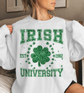 Irish University St Patty's Faux Embroidery Green Day St Patricks Day Green Glitter Shamrock Retro St Patricks Day...