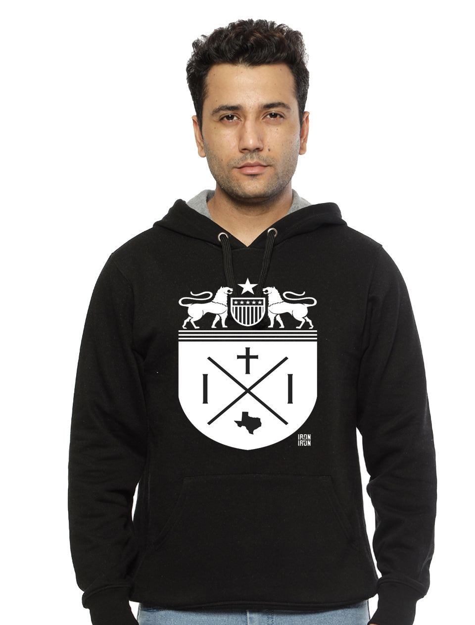 Iron Crest Black Hoodie T-Shirts, Sweatshirt | PureTeeCo.com