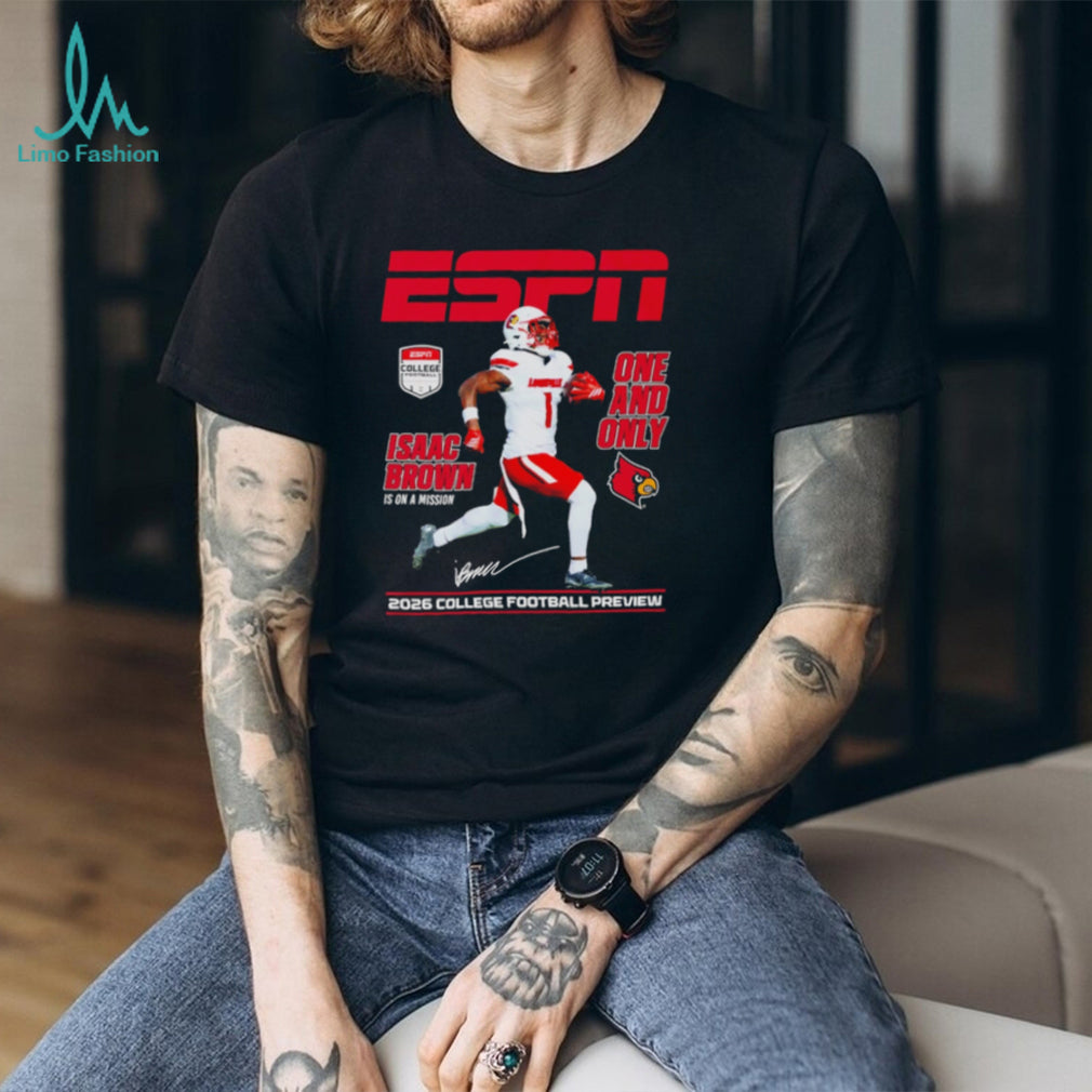 Isaac Brown Louisville Cardinals One and Only ESPN 2026 College Football Preview shirt