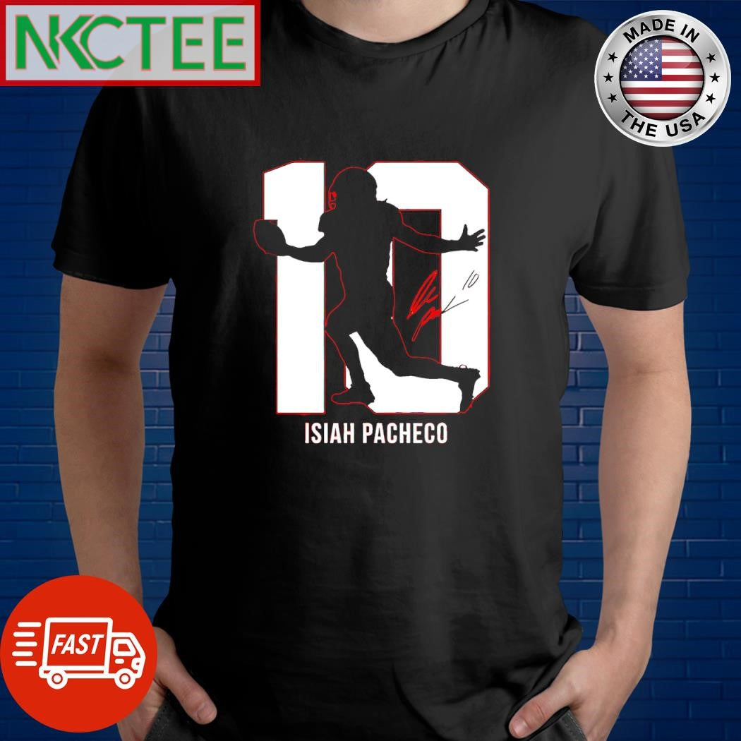Isiah Pacheco Action Number 10 Silo signature shirt