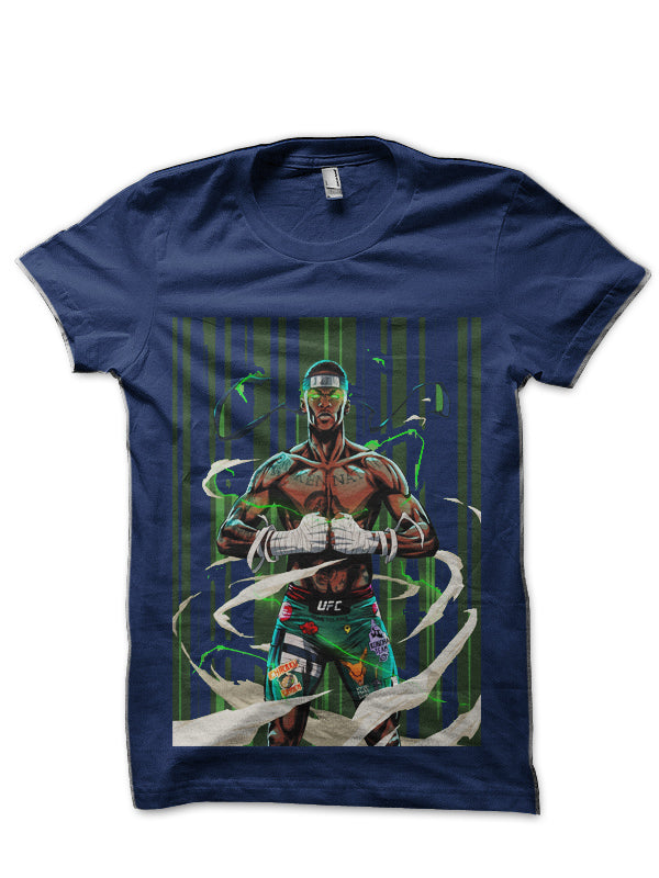 Israel Adesanya Navy Blue T-Shirt Hoodie, Sweatshirt | PureTeeCo.com