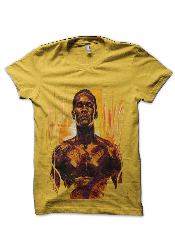 Israel Adesanya Yellow T-Shirt Hoodie, Sweatshirt | PureTeeCo.com