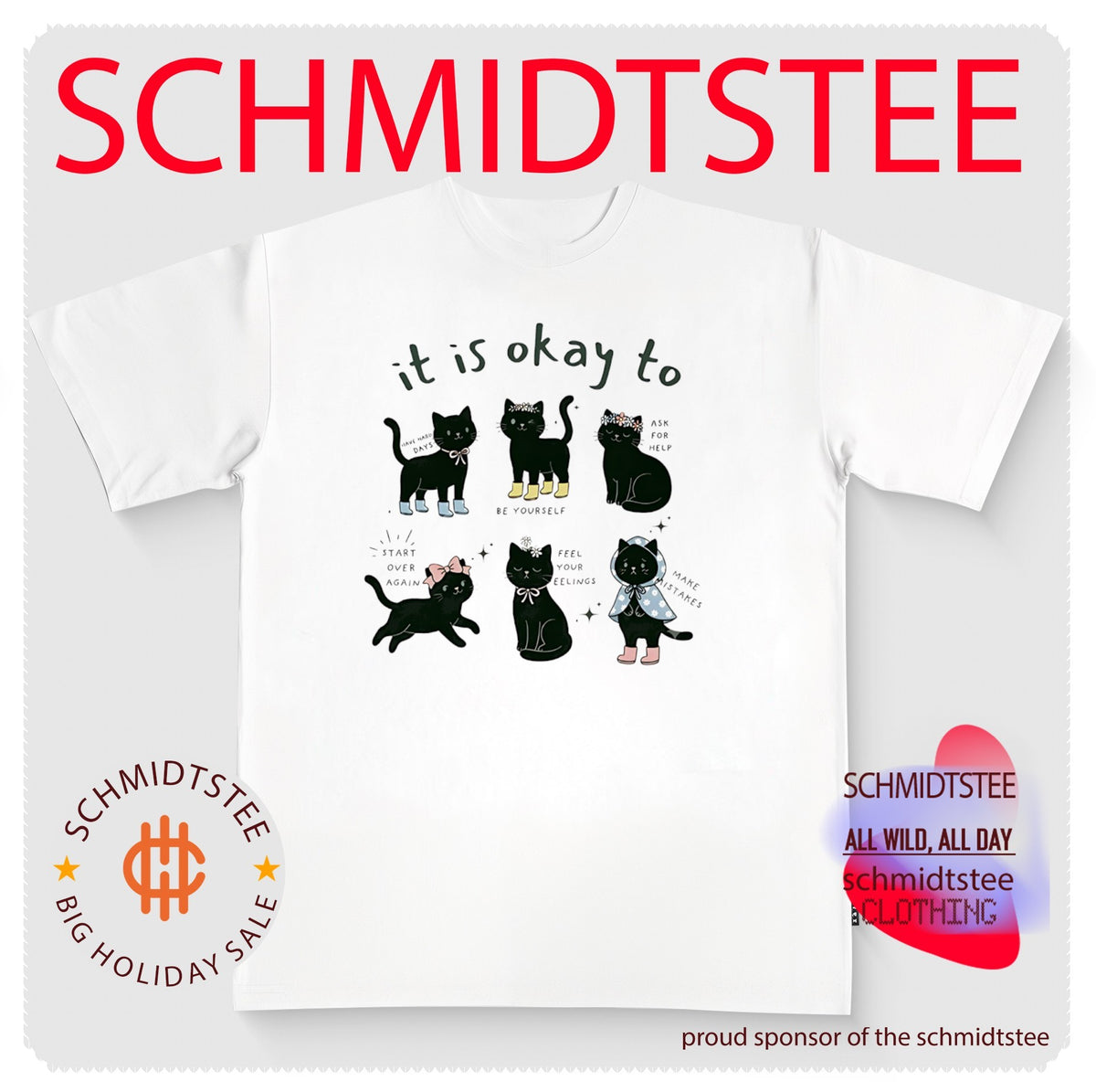 It is okay to black cat day cute 2026 shirt