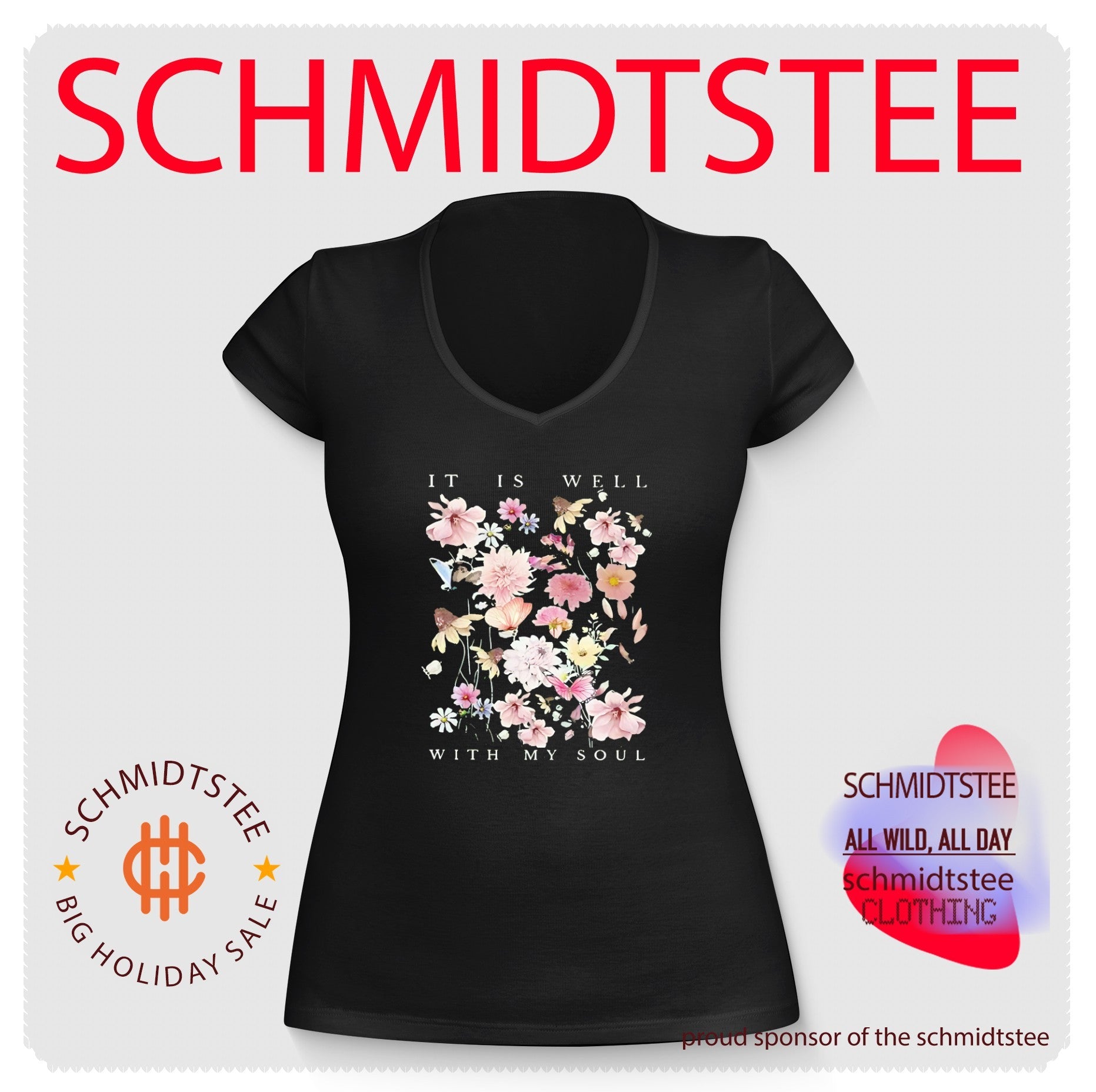 It is well with my soul graphic flowers shirt