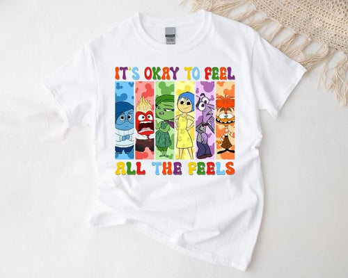 It's Okay To Feel All The Feels Shirt,  Mental Health Matter Shirt, Para BCBA ABA, Speech Therapy Shirtstyle{n002}2...