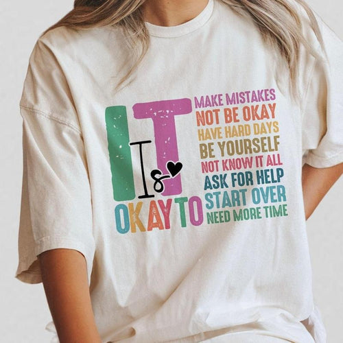 It's Okay To Make Mistakes T-Shirt, Mental Health Matters Shirt, Mental Health Awareness, School Counselor Tee, Special...