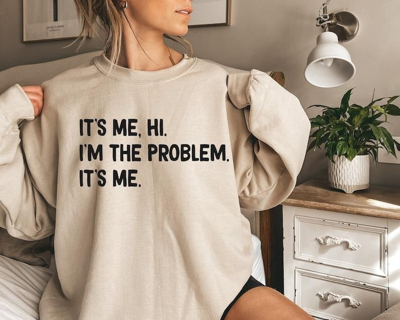 Its Me Hi I'm the Problem Black And White Book Spines  Hoodie and Sweater; T-shirt Sweatshirt | PureTeeCo.com