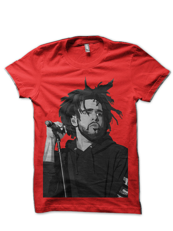 J. Cole Red T-Shirt Hoodie, Sweatshirt | PureTeeCo.com