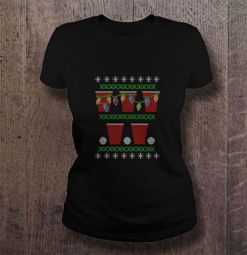 Beer pong ugly christmas sweater