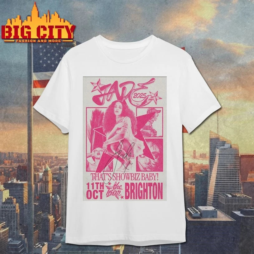 JADE That’s Showbiz Baby! Tour in Brighton Oct 11 2025 Poster shirt