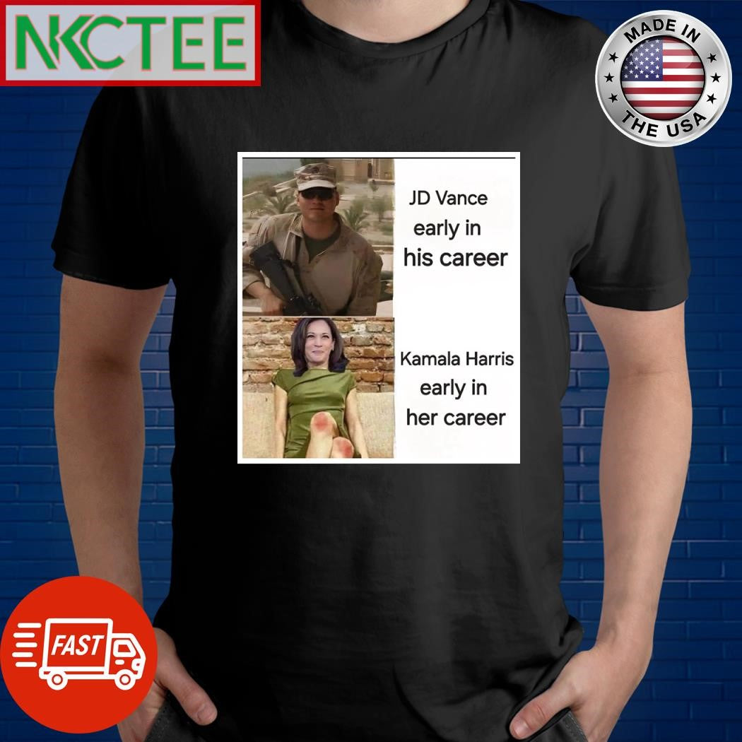 JD Vance early in his career Kamala Harris early in her career shirt