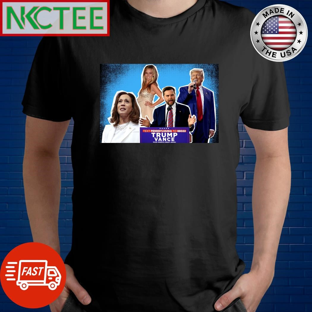JD Vance’s Latest Humor Fail Mocking a Miss Teen USA Contestant Donald Trump Kamala Harris shirt