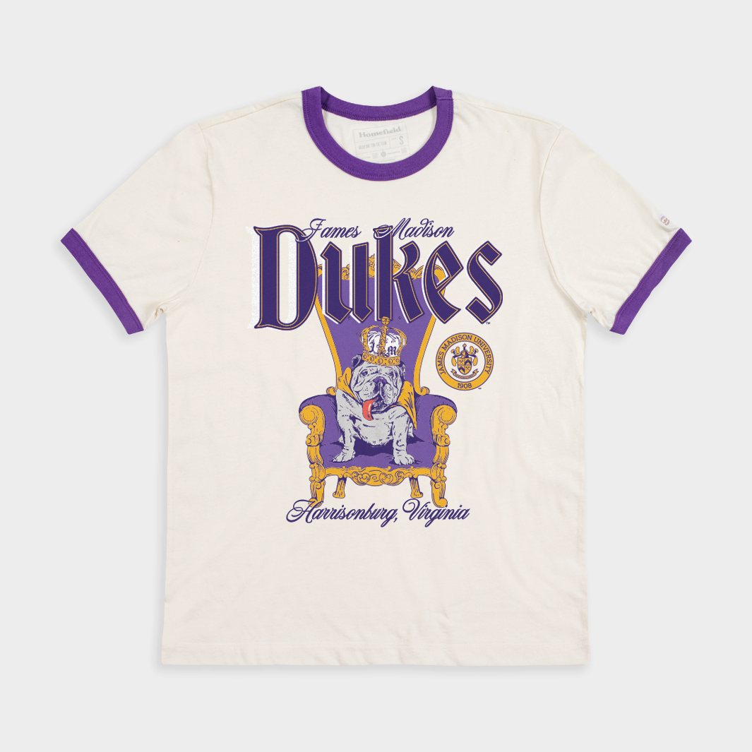 JMU Dukes Duke Dog Ringer Tee Style001 Hoodie, Sweatshirt | PureTeeCo.com (Image 1)