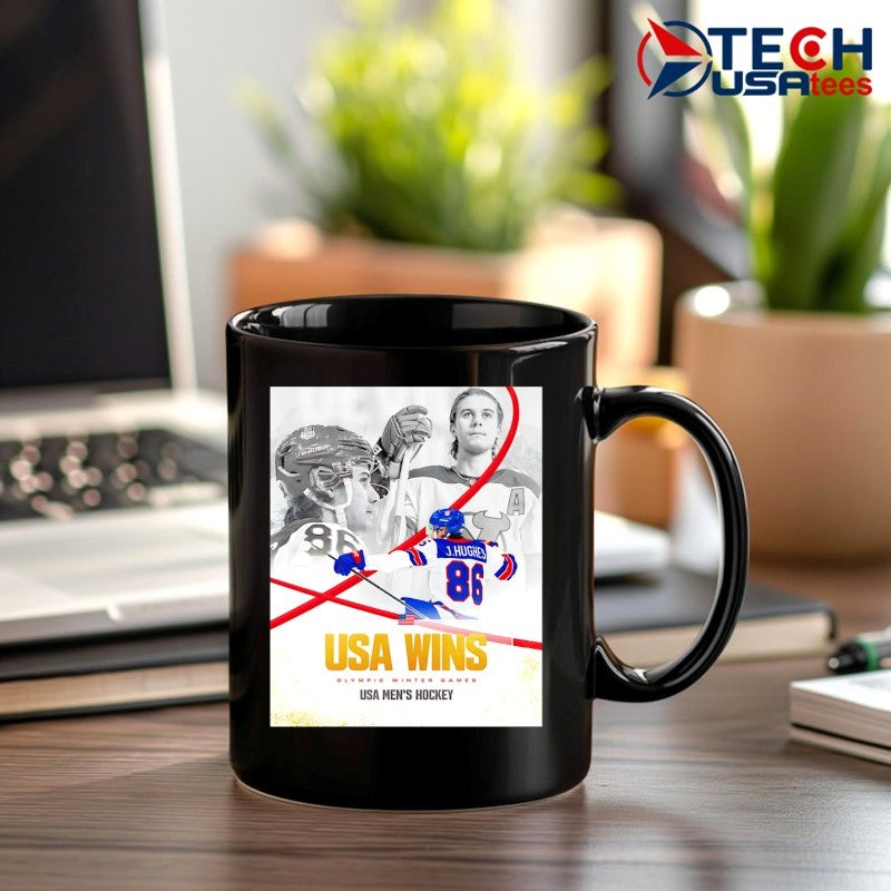 Jack Hughes USA Men’s Hockey win 2026 Olympic Winter Games shirt