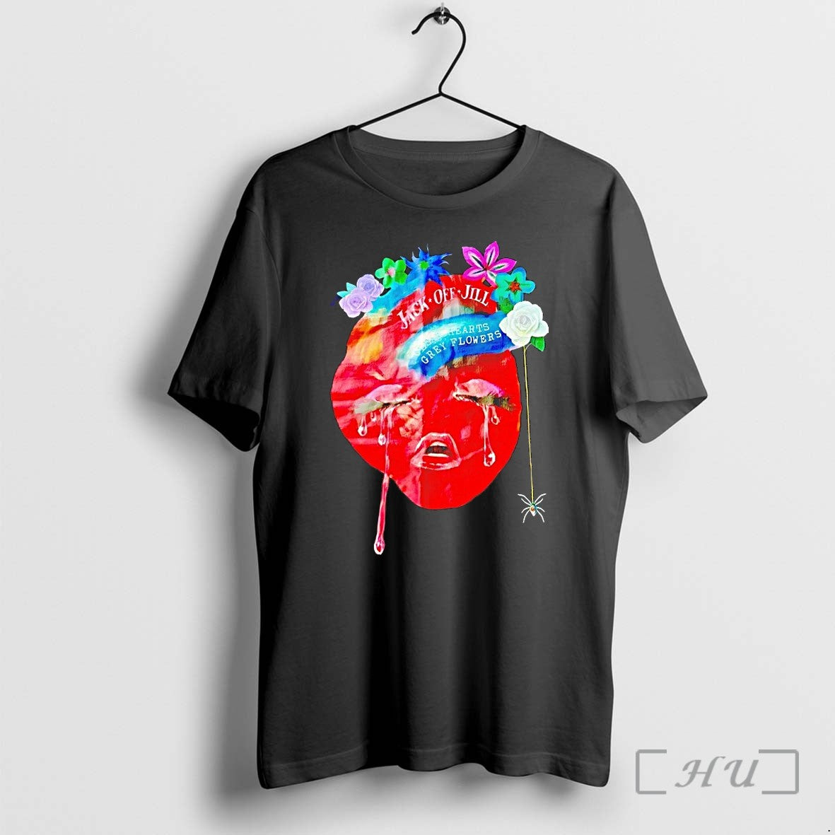 Jack Off Jill Clear Hearts Grey Flowers Tshirts Sweater Hoodie Jpg