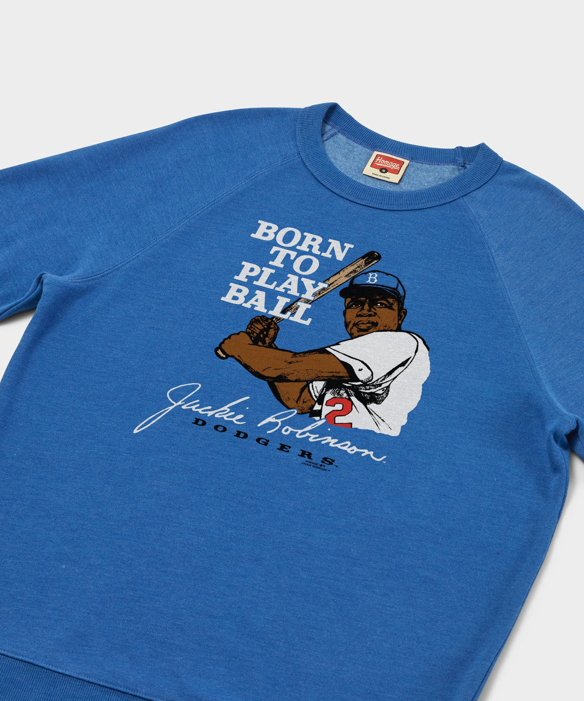 Jackie Robinson Born To Play Ball Crewneck