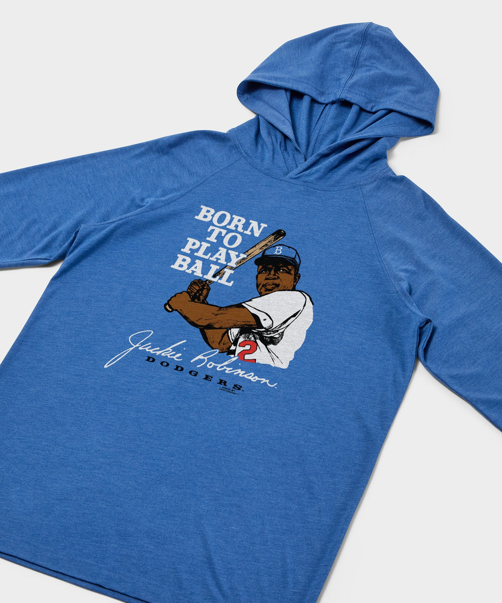 Jackie Robinson Born To Play Ball Lightweight Hoodie