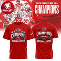 Jacksonville State Gamecocks 2025 Conference USA Champions 2025 Football Two Sided Shirt