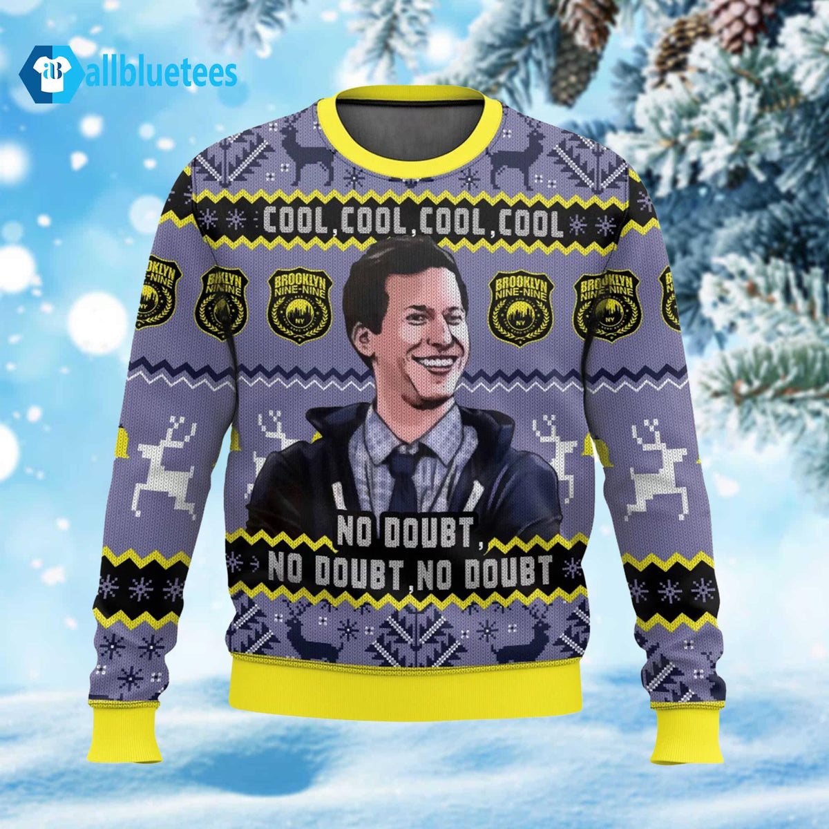Jake Peralta Brooklyn Cool Cool No Doubt Ugly Christmas Sweater