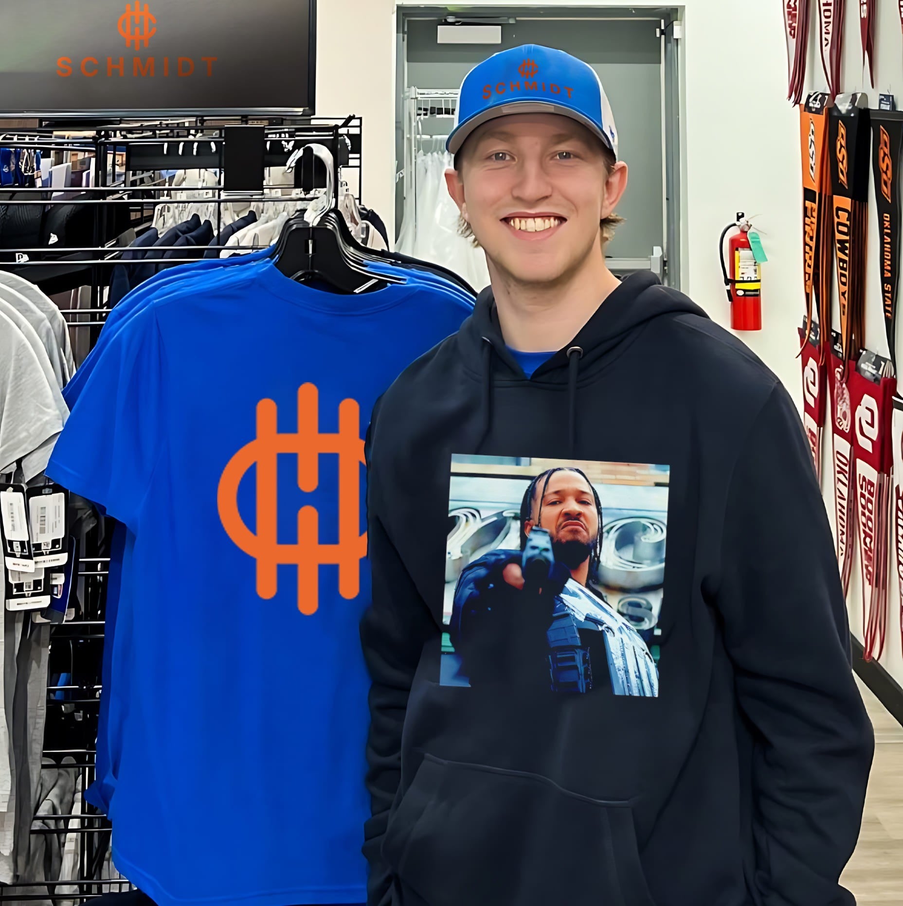 Jalen Brunson gangster New York Knicks NBA basketball gun shirt