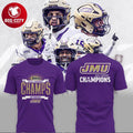 James Madison Dukes Sun Belt We Are Champions 2025 Two Sided Shirt