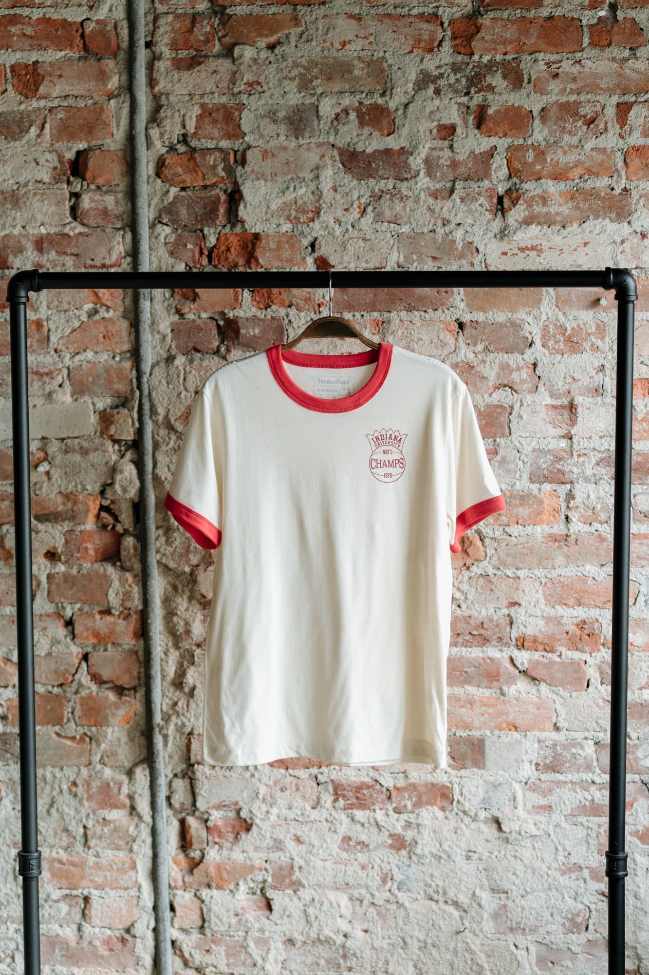 IU 1976 National Champions Ringer Tee Hoodie, Sweatshirt | PureTeeCo.com (Image 2)