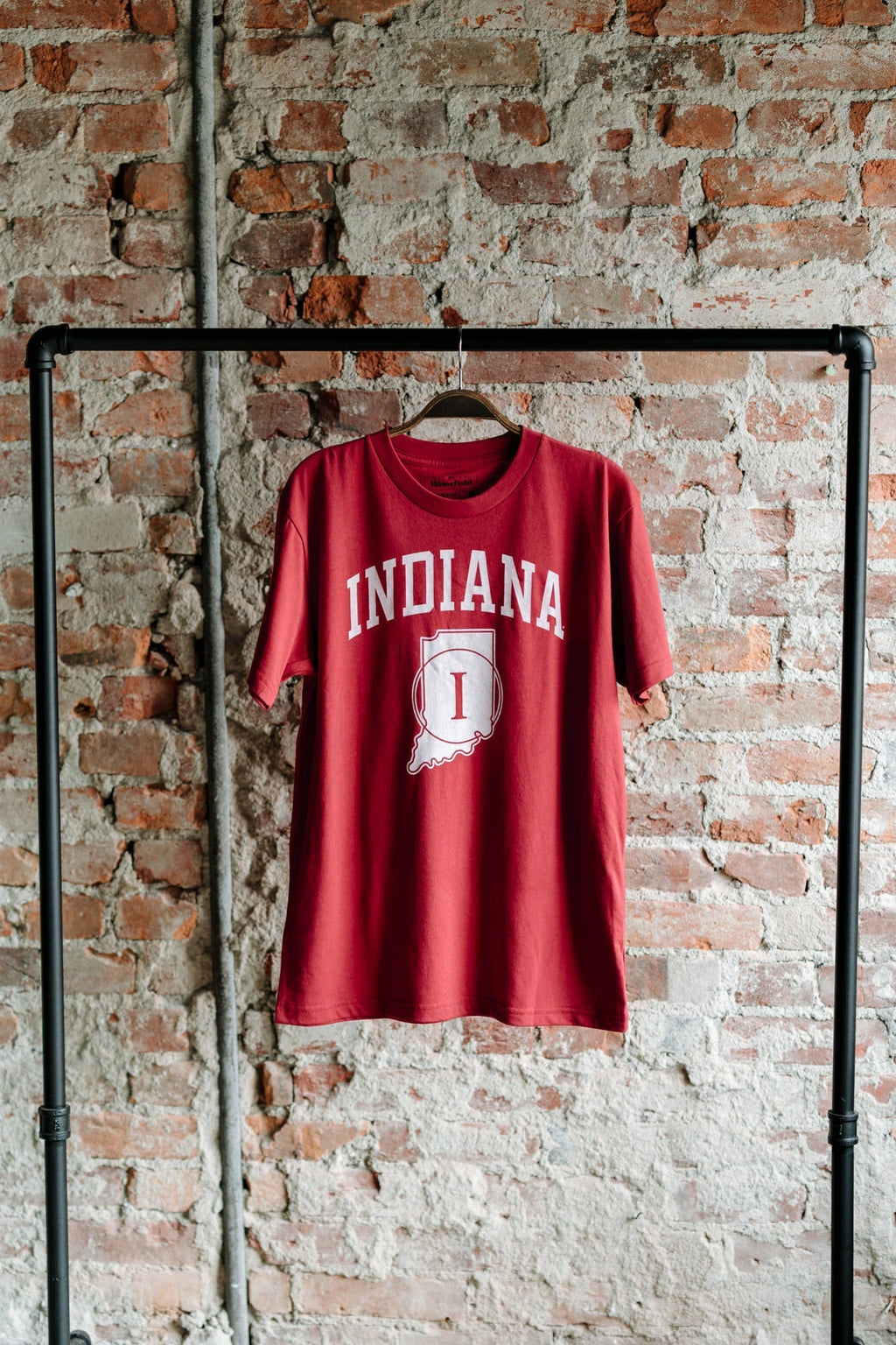 IU Assembly Hall Midcourt Logo Tee Hoodie, Sweatshirt | PureTeeCo.com (Image 2)