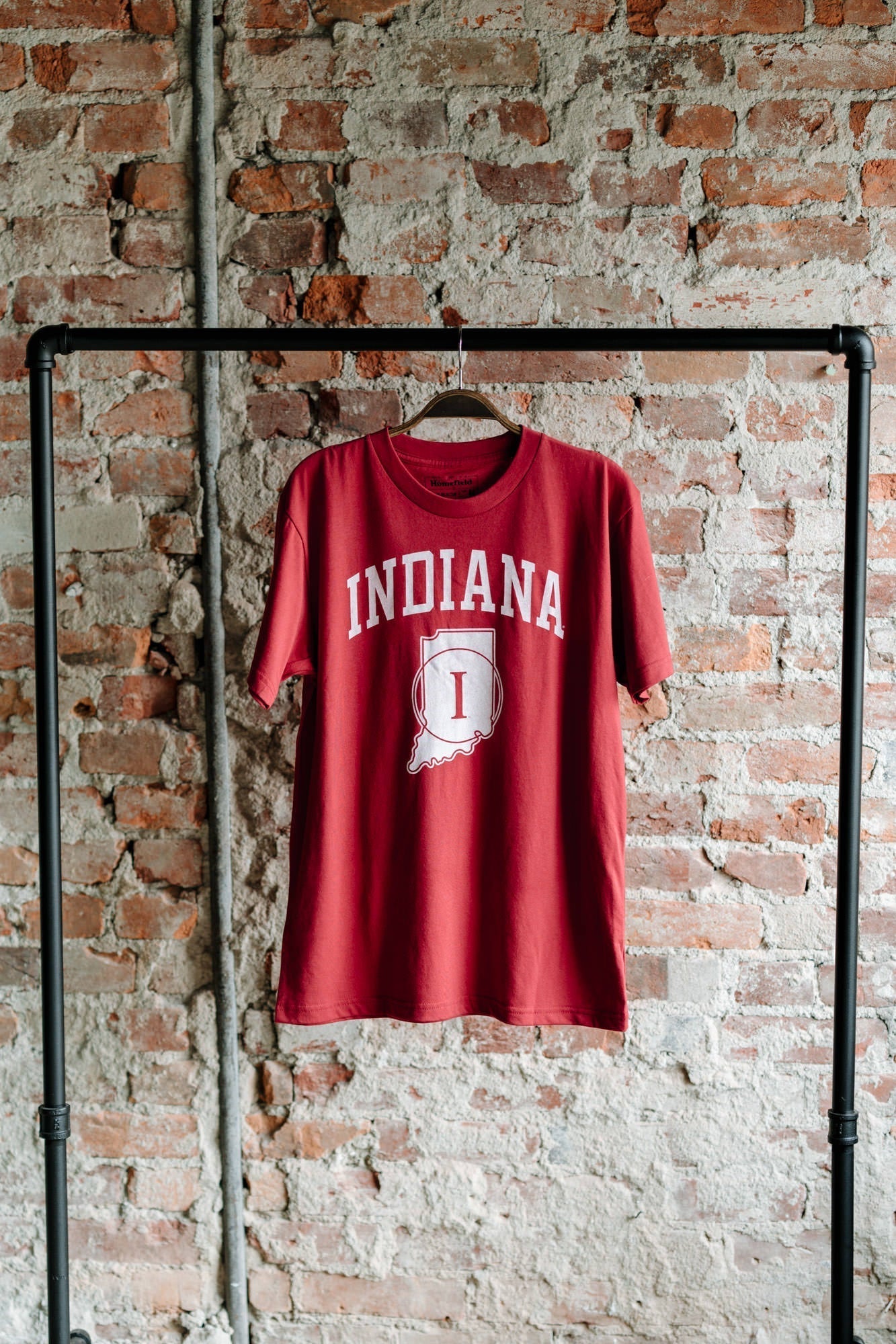 IU Assembly Hall Midcourt Logo Tee Hoodie, Sweatshirt | PureTeeCo.com (Image 2)