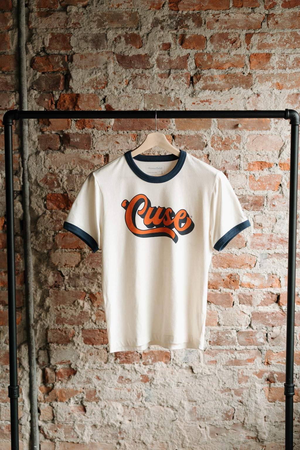 Syracuse Script "'Cuse" Ringer Tee Style001 Hoodie, Sweatshirt | PureTeeCo.com (Image 2)