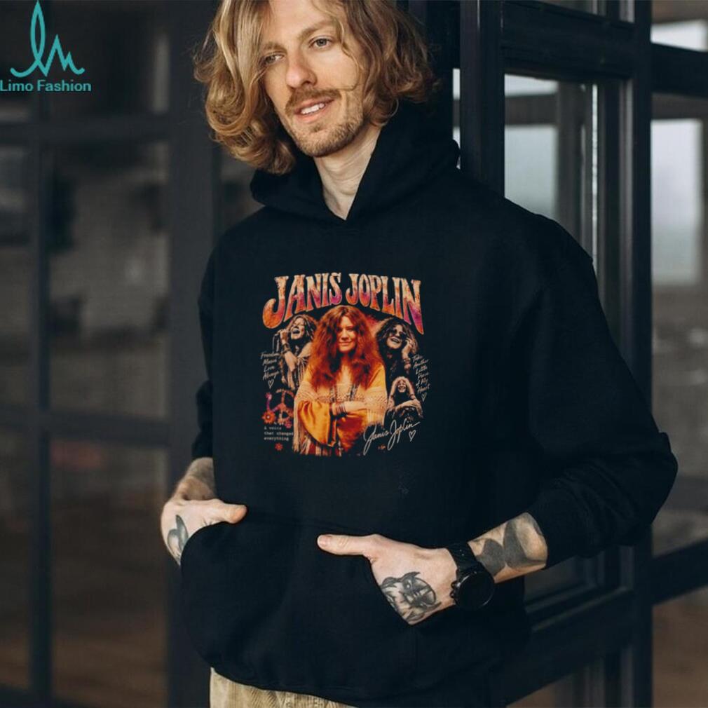 Janis Joplin A Voice That Changed Everything Collage shirt