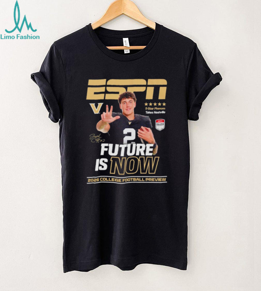 Jared Curtis Vanderbilt Commodores Future is Now ESPN 2026 College Football Preview shirt