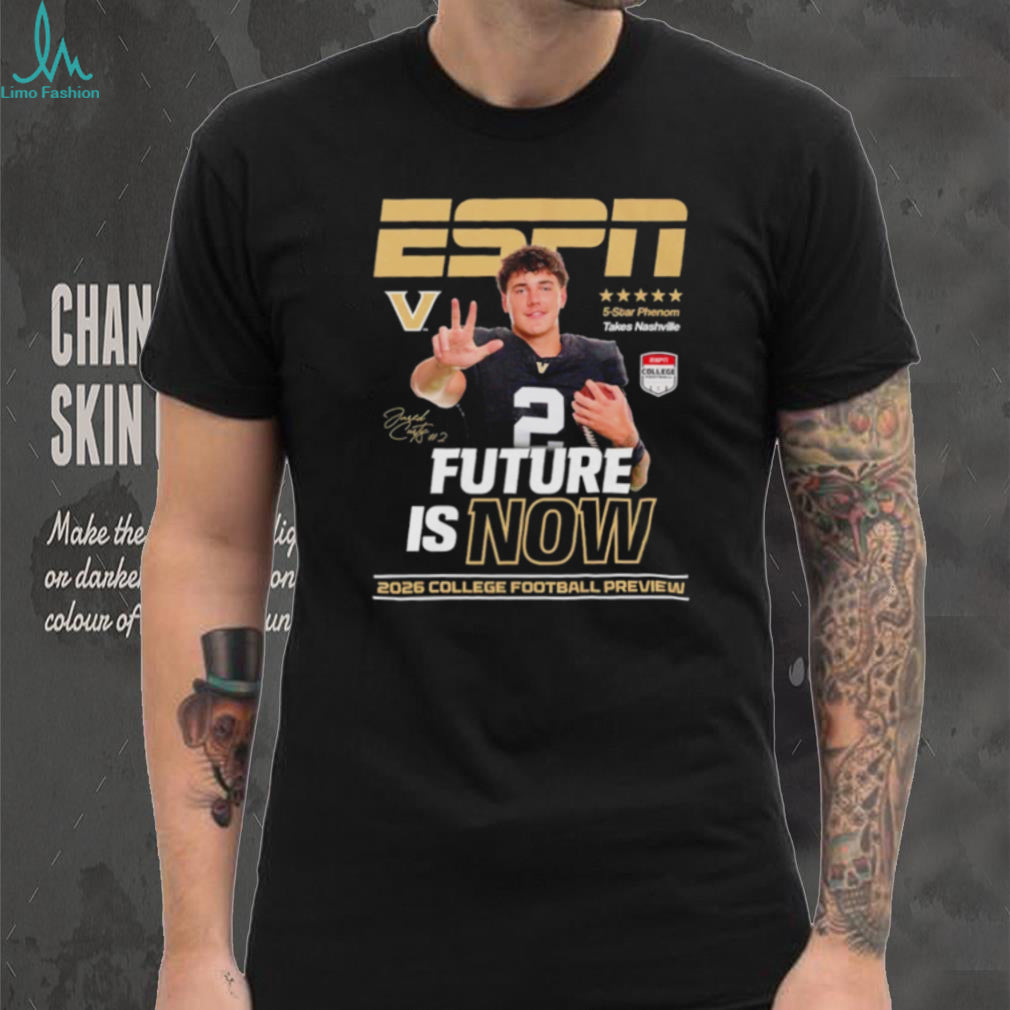 Jared Curtis Vanderbilt Commodores Future is Now ESPN 2026 College Football Preview shirt