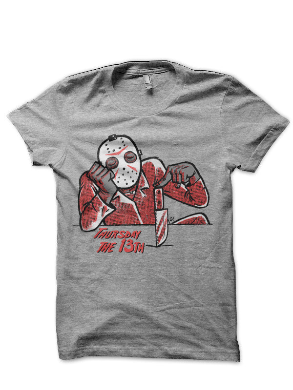 Jason Voorhees Friday Grey T-Shirt Hoodie, Sweatshirt | PureTeeCo.com