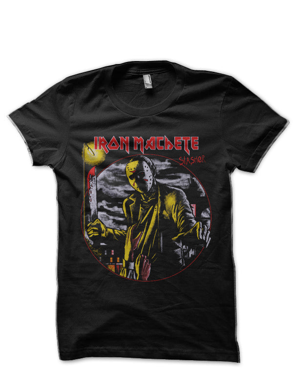 Jason Voorhees-Iron Machete Black T-Shirt Hoodie, Sweatshirt | PureTeeCo.com