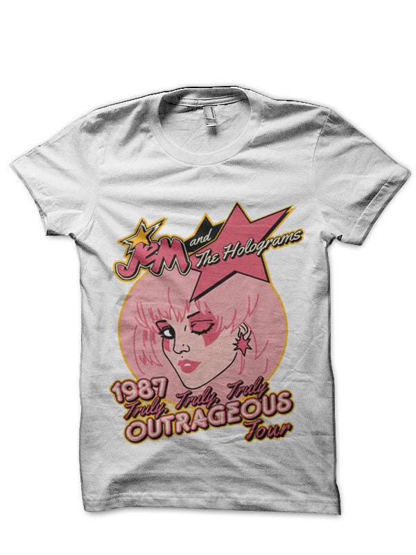 Jem Outrageous Tour White T-Shirt Hoodie, Sweatshirt | PureTeeCo.com