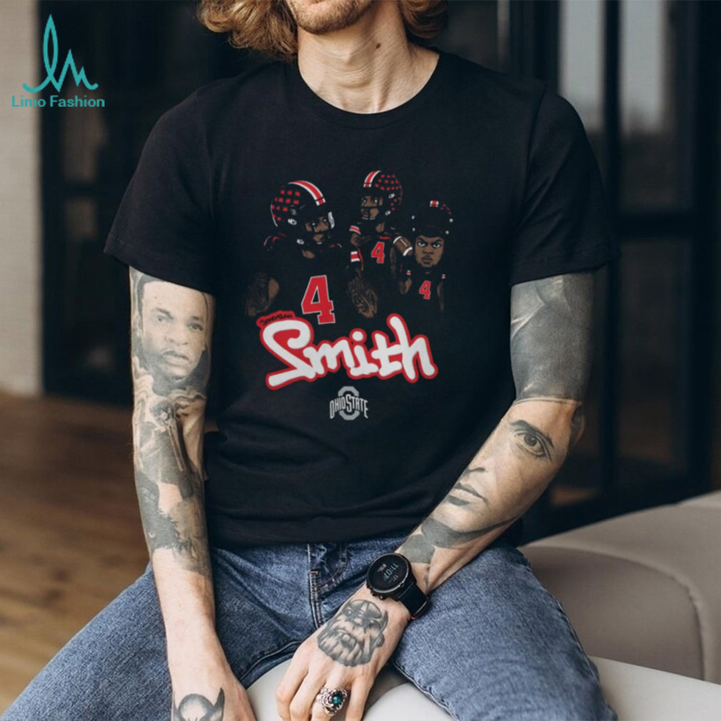 Jeremiah Smith Ohio State Red Caricature Tee