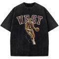 Jerry West Tribute T-Shirt The Logo Basketball Custom Fan Made Art Vintage Design Graphic Tee Hoodie, Sweatshirt