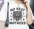 Jessie J Ross No Rest for the Mothers T Shirt, Rocker Metal Feminist Tee, Retro Tiger Graphic Shirt, Unisex Oversized...
