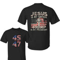 Jesus Is My Savior Trump Is My President American Flag Shirt, Trump 2024 Shirt, Trum Won 2024 Hoodie, Gift For Trum Fans,...