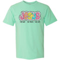 Jesus Neon Spotted Comfort Colors T-Shirt 'NLB' Hoodie, Sweatshirt | PureTeeCo.com