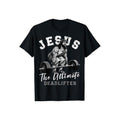 Jesus The Ultimate Deadlifter Funny T-Shirt Pure Cotton Casual Style Crew Neck Short Sleeve T-Shirt Tops Trendy for...