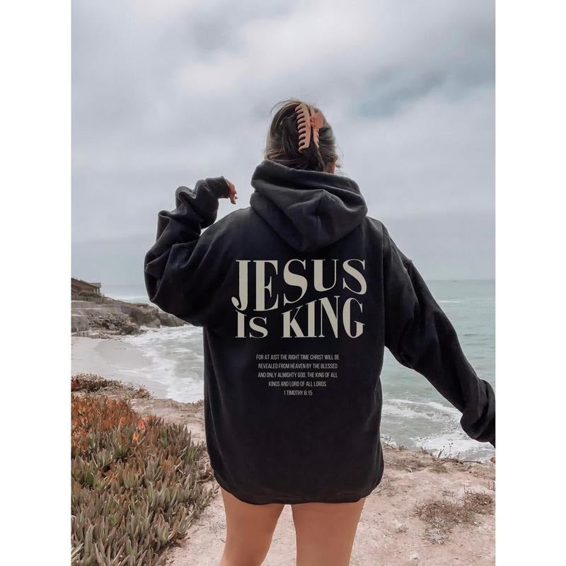 Jesus is king sweatshirt Jesus hoodie  Christian merch clothes streetwear Gospel T-shirt | PureTeeCo.com